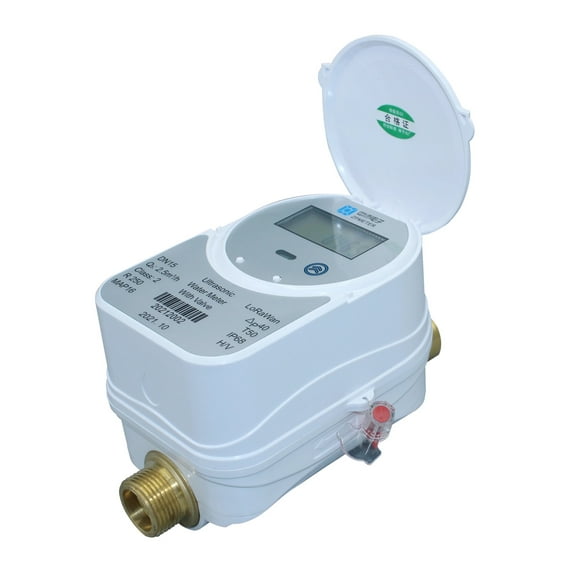 Smart Ultrasonic Water Flow Meter with Tuya Zigbee App Control ,Durable Brass Construction