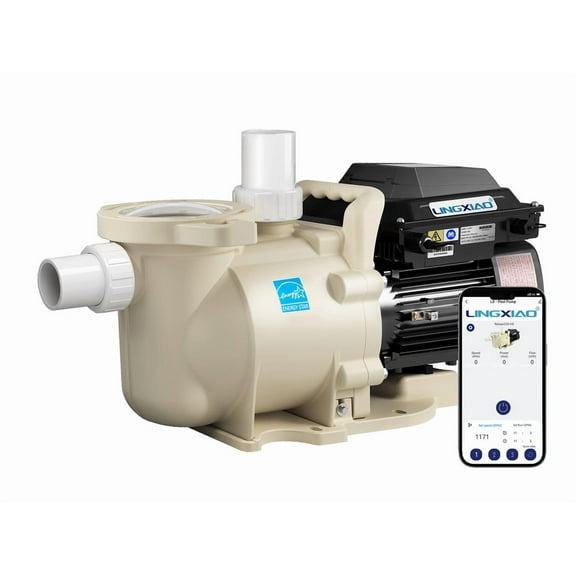 Smart Variable Speed Pool Pump 2 HP, 115/208-230V, In/Above Pool Pump With Smart Life APP Control, Energy Star Certificate, High Flow & Self Primming
