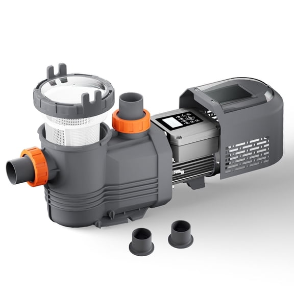 Smart Variable Speed Pool Pump 3.0 HP, 220-240V, In/Above Pool Pump With Filter Basket, Energy Efficient, High Flow & Self Primming