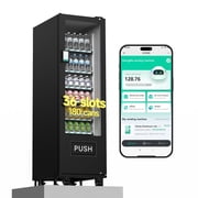 Smart Vending Machine 36-Lane Refrigerated Snack And Beverage Vending Machine Equipped With A Credit Card Reader. Featuring An 8-Inch Touchscreen, It Is Ideal For Use In Offices, Gyms, And Hotels