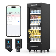Smart Vending Machine for Sale, Commercial Snack and Drink Combo Vending Machine, Refrigerated Automatic Vending Machine with Credit Card & NFC Payment for Office, Apartment, Gym