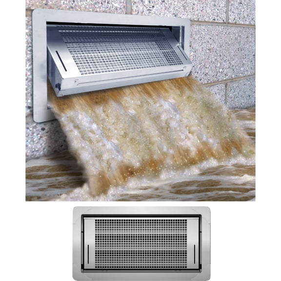 Smart Vent Dual Function, Engineered Foundation Flood Vent, FEMA Compliant and ICC-ES Certified Model 1540-510 (Stainless Steel)