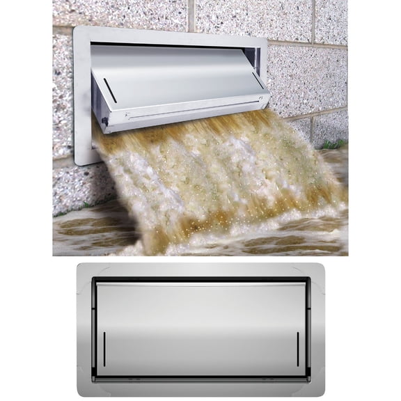 Smart Vent Insulated Foundation Flood Vent, FEMA Compliant and ICC-ES Certified - Model 1540-520, 16" x 8" (Stainless Steel)