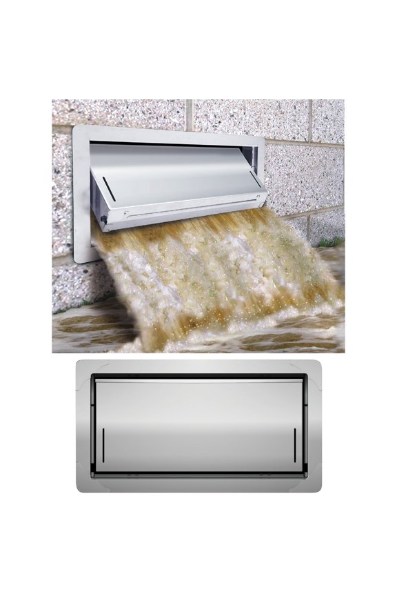 Smart Vent Insulated Foundation Flood Vent, FEMA Compliant and ICC-ES Certified - Model 1540-520, 16" x 8" (Stainless Steel)