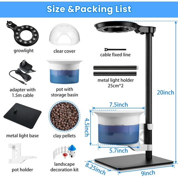 Smart Venus Fly Trap Terrarium Kit with Grow Light Timer & Metal Stand