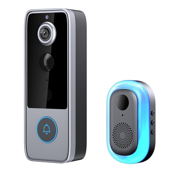 Smart Video Doorbell Camera with Chime Receiver, HOOTEK 1080P HD, 120 Wide Angle, Two-Way Audio, Motion Detection, Color Night Vision, IP65 Weatheproof, Cloud Storage, Wireless Doorbell Camera