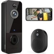 Smart Video Doorbell Camera,Smart Video Doorbell Security Camera, IP65 Waterproof, Black
