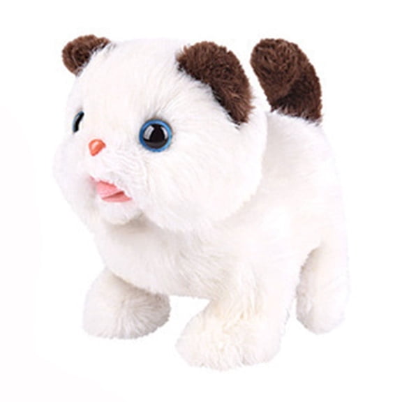 Smart Vocal Pet Cat Walking Stuffed Animal Toy Electronic Interactive Walking Tail Wagging