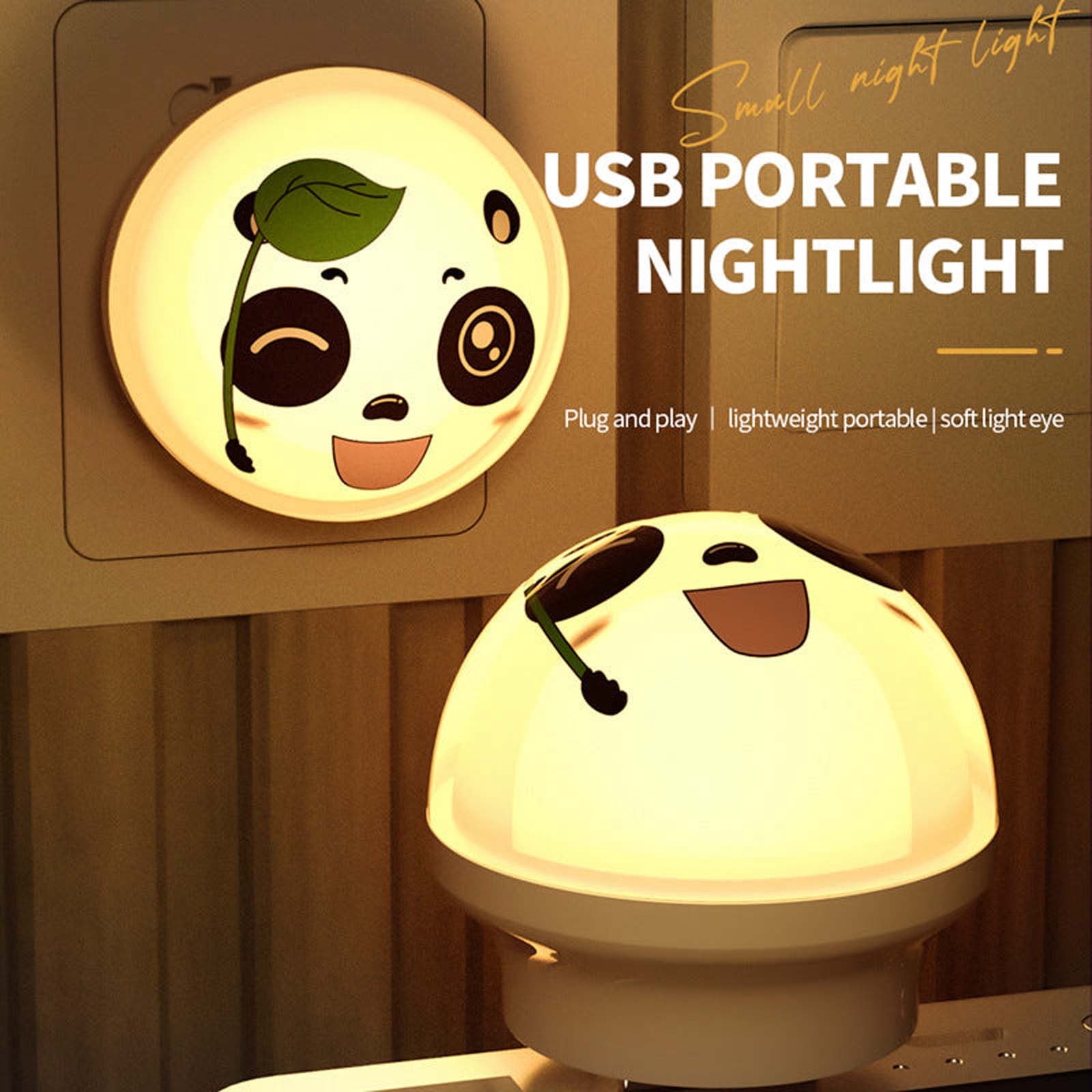 Smart Voice Control Night Light USB Rechargeable Mini LED Bedside Lamp Color Changing Soft Glow Nursery Bedroom Portable Decorative Atmosphere Light for Kids Travel Home Use