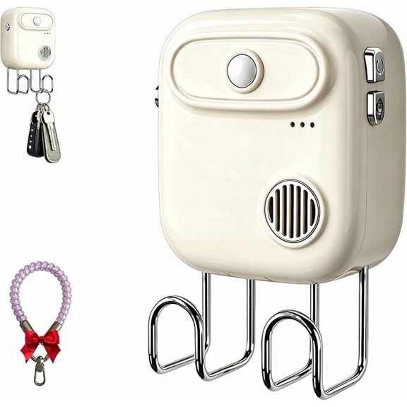 Smart Voice Exit Reminder Sensor, Smart Door-Leaving Reminder,Door Exit Reminder with Key Holder, Recordable Voice Reminder, Motion-Activated, Suit for Seniors Forgetful Adults Parents