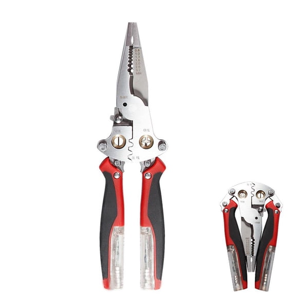 Smart Voltage-Sensing Wire Stripper | 18-in-1 Tool with Live Wire Alert & Foldable Design - Auto-Detects Hot/Neutral for Safe Electrical Work