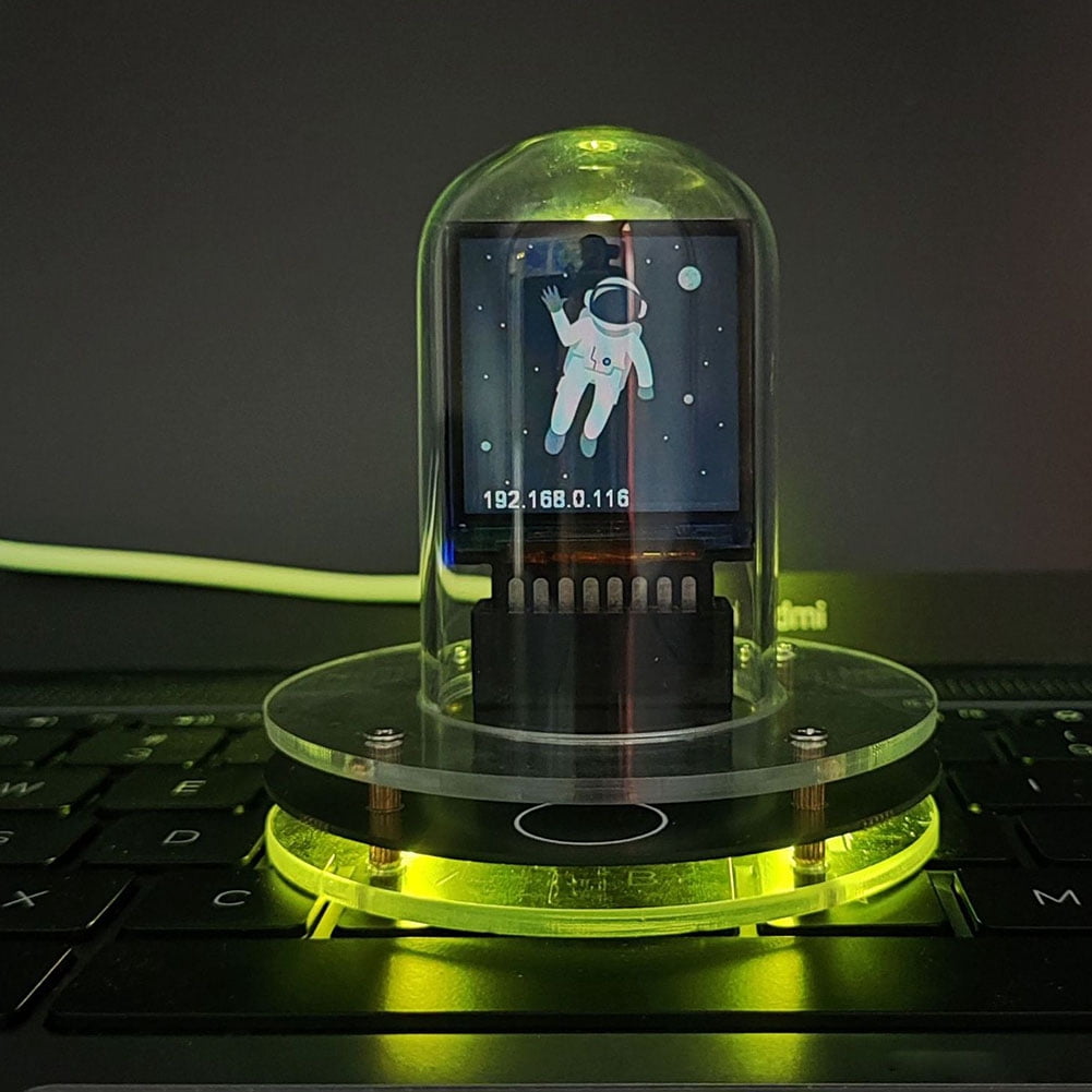 Smart WIFI Weerstation Klok DIY Leuke GIF Animaties Desktop Decoratie Elektronische Album Functie MINI Klok B Duurzaam Gemakkelijk Installeren