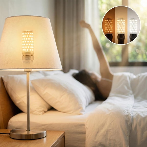 Smart Wake-Up Light Bulb - Sound & Light Alarm, APP Control Sunrise Sunset Simulation, 3 Colors & Natural Sounds, 800 Lumens, Reset Circadian Rhythm for Wake-Up, Sleep Aid & Lighting