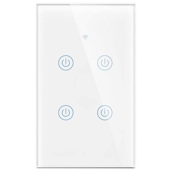 Smart Wall Touch Light Switch Wi-Fi Mobile App Control Alexa, Google Assistant Compatible No Hub Required