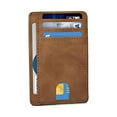 thumbnail image 1 of Smart Wallet Faux Leather Slim Wallet for Men & Women Best Front Pocket Wallet Credit Card Holder with RFID Blocking (Khaki), 1 of 5