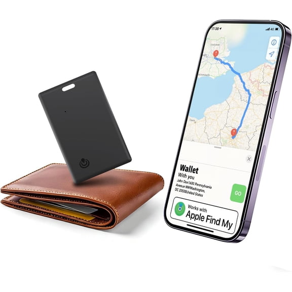 Smart Wallet Tracker Card for Apple Find My App, Apple MFi Certified Ultra-Slim Wallet Locator Card, Bluetooth Tracking Card for Wallet, Luggage, Purse, Backpack, Gifts for Men & Women