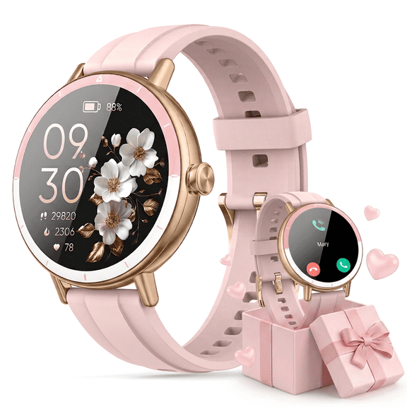 Smart Watches for Women, 1.27" HD Touchscreen Fitness Tracker with Bluetooth Calls, 100  Sport Modes Ladies Smart Watch, IP68 Waterproof Smartwatch Compatible IOS/Android