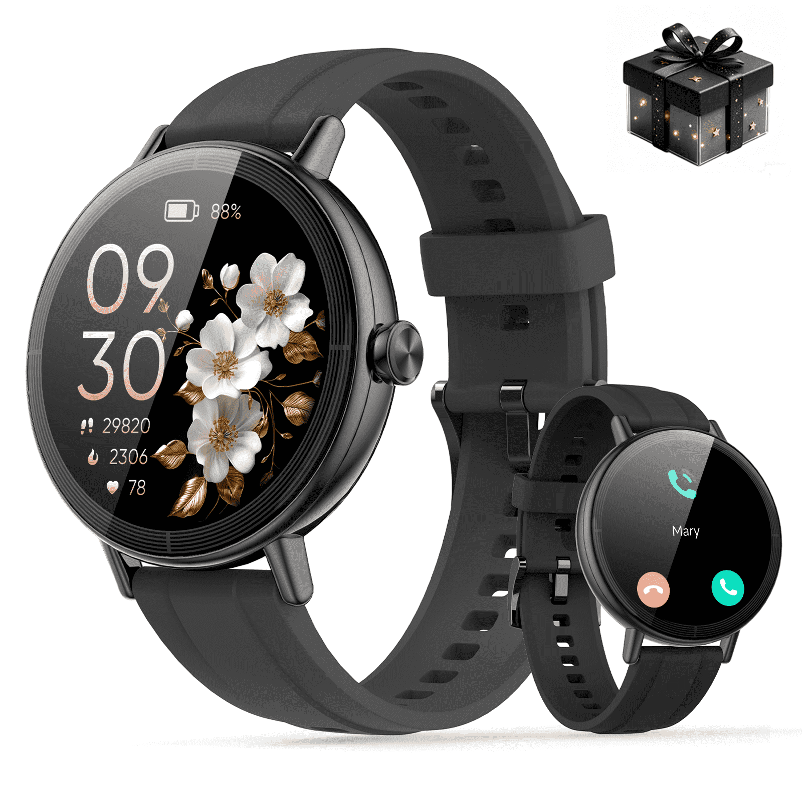 2026 Cillso Smart Watch Fits for Android and iPhone, 1.27" Vibrant HD Display Smartwatch for Men with Bluetooth Call, IP68 Waterproof Fitness Activity Tracker, Ideal Gift, Black