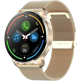 Smartwatch - SYNTEK Smartwatch Gold Frecuencia Cardíaca Tensión