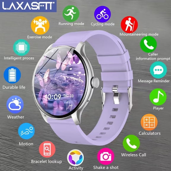 Smart Watch 1.52" Touch Screen, Wireless Call, Music Control, Weather, Sports Modes, Camera Remote for Men Women