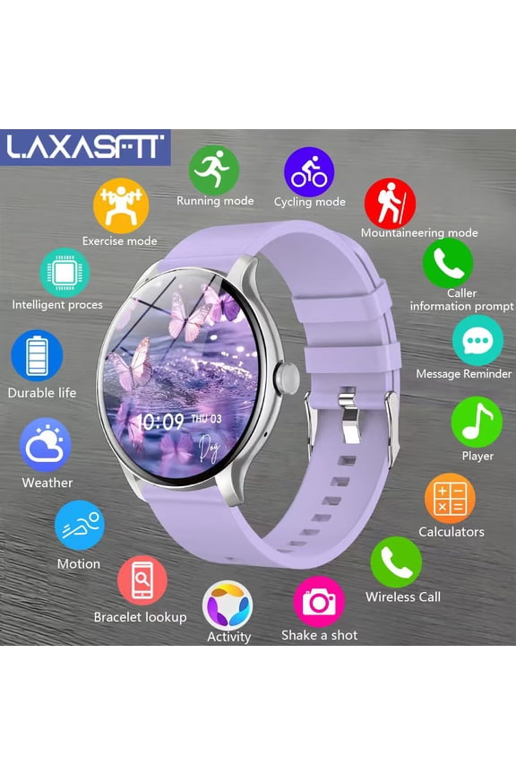 Smart Watch 1.52" Touch Screen, Wireless Call, Music Control, Weather, Sports Modes, Camera Remote for Men Women