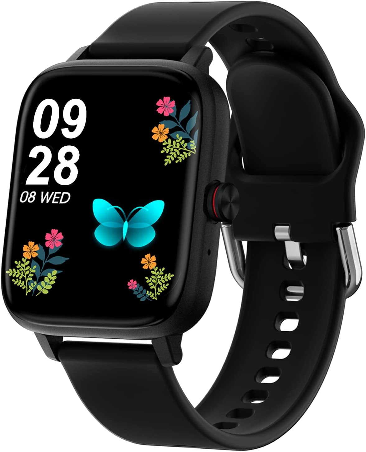 Instant Results Black Android & iOS Compatible Smart Watch, 1.7” Full Touch Screen, Answer/Make Calls, Suitable for Women & Men