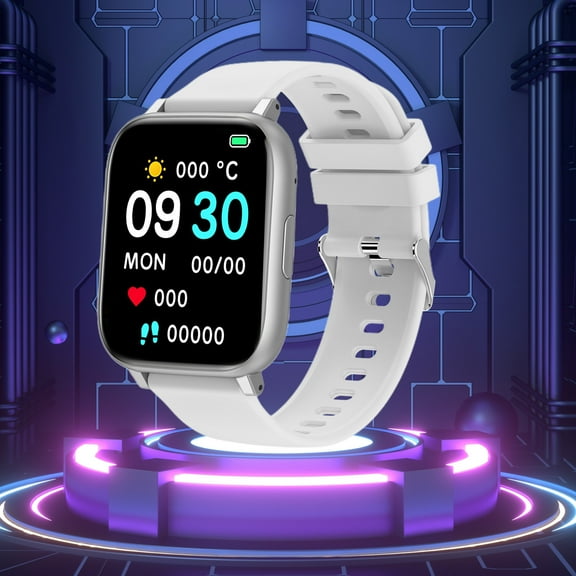Smart Watch, 1.77in Smart Sports Watch HD Smart Bracelet Advanced Bluetooth Calling and Extra Long Battery Life Customised Dials with Multiple Patterns HD Display, Smart Watches for Women(Silver)