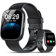 Smart Watch Fits for Android and IPhone, Smartwatch for Women Men with Alexa Built-in, 1.83 HD Touchscreen Fitness Tracker 120 Plus Sports Mode, Smart Watch with Bluetooth Call, IP68, for Gift Black