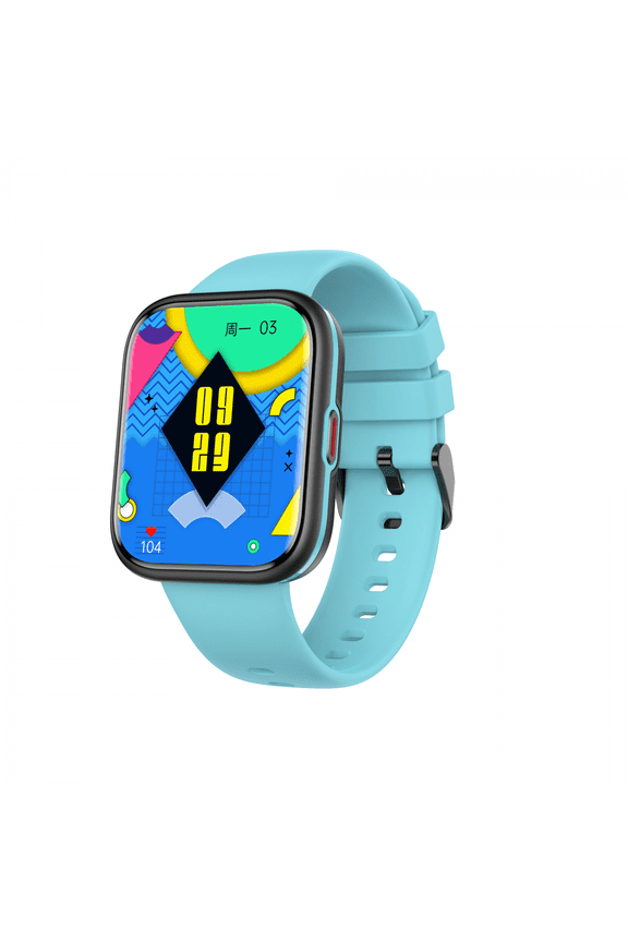 Smart Watch 1.96 Inch Full Touch Screen SmartWatch for Android and iOS Phones Compatible Fitness Watch-Blue