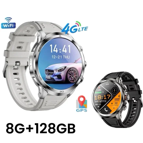 Smart Watch 128 GB 1.95” TOUCH SCREEN 4G Android 8.1 HD Rotating Camera, GPS, 1 990mAh App, USA