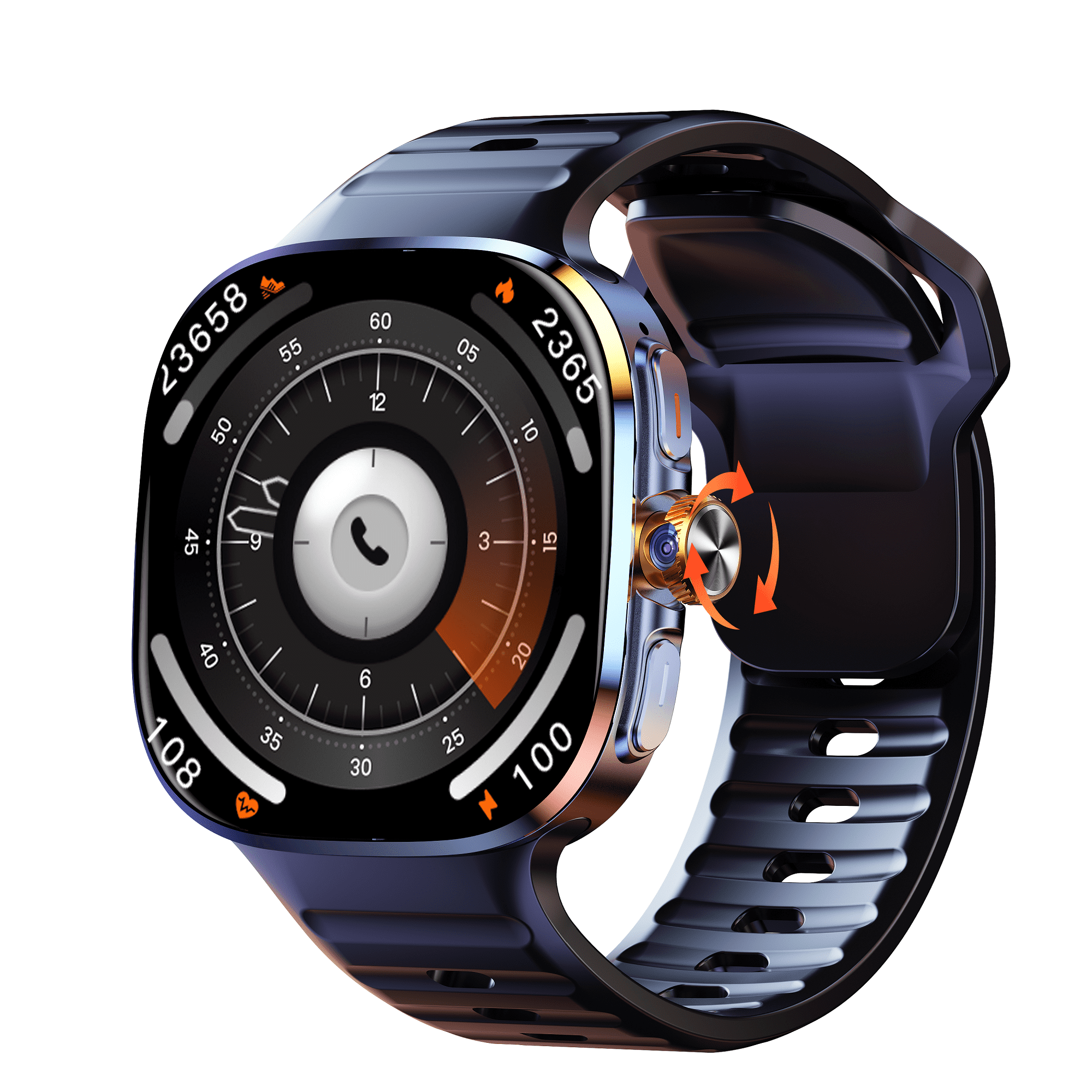 Smart Watch 4G LTE Android 10, 2.4" AMOLED HD Display, Quad-Core Processor, 8GB+128GB Storage, Long Battery Life, Business & Fitness Wearable Device