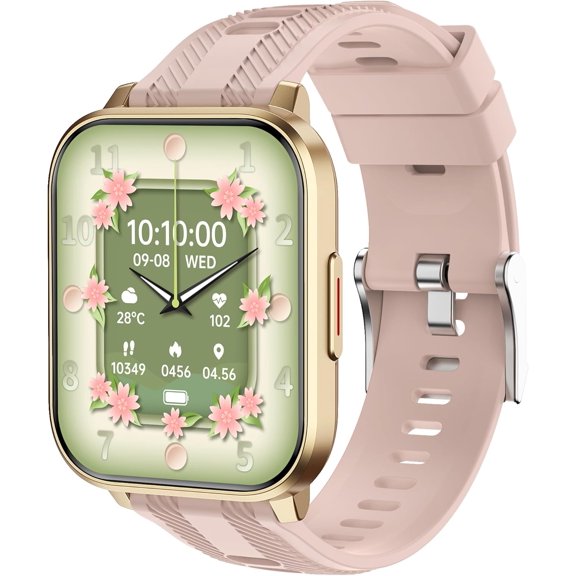 Smart Watch with Ai Functions GPS Tracking for Android Phones and iPhone Compatible Bluetooth Call Message Alert Heart Rate/Sleep Monitor IP68 Waterproof for Women