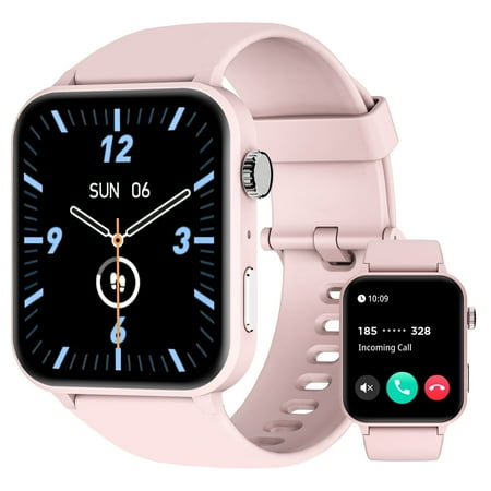 Smart Watch fits for Android and Apple iPhone, Blackview R50 IP68 Waterproof Smartwatch for Women Men , Smart Watch with Bluetooth Call(Answer/Make Calls), Pink