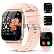 IKT Smart Watch Fits for Android and IPhone, 1.85 inch Fitness Tracker, Men Women's Smartwatch with Answer/Make Calls/112+ Sports Modes/Message Reminder, IP68 Waterproof, for Gift Pink