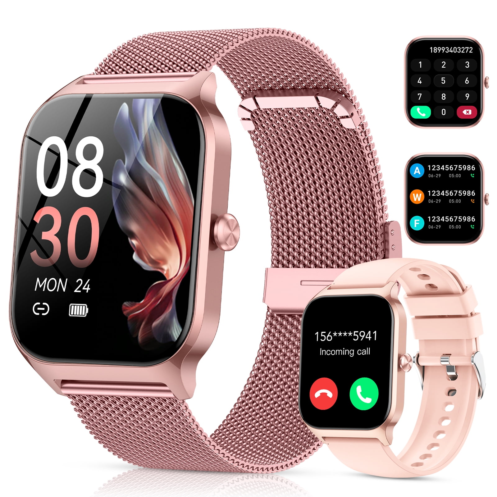 Smart Watch Fits for Android and IPhone, inch Fitness Tracker