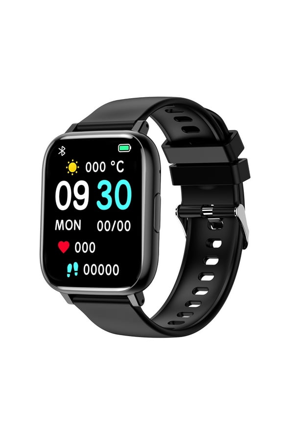 Smart Watch for Android and iOS, IP67 Waterproof Fitness Watch for Women Men, Multiple Motion Modes 1.3inch IPS Screen, Remote Control Photography, for Gift Black