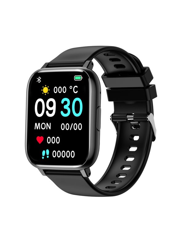 Smart Watch for Android and iOS, IP67 Waterproof Fitness Watch for Women Men, Multiple Motion Modes 1.3inch IPS Screen, Remote Control Photography, for Gift Black