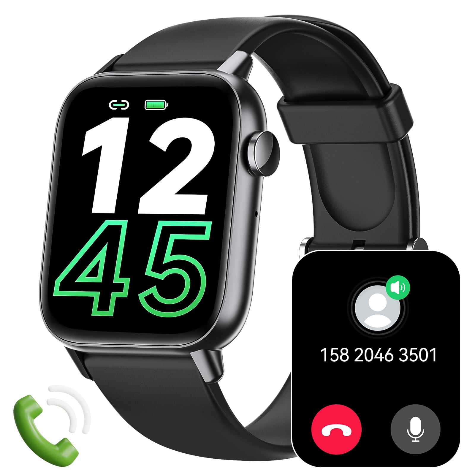 Smart Watch for Android and iOS Phones Compatible IP67 Waterproof ...