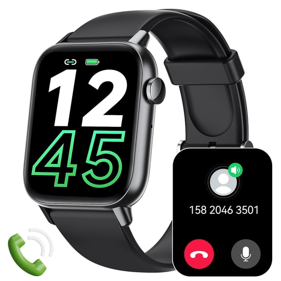 Smart Watch for Android and iOS Phones Compatible IP67 Waterproof Smartwatch with Bluetooth Dail Answer Calls Built in Speaker Activity Tracker 1.72" HD Touch Screen for Men Women