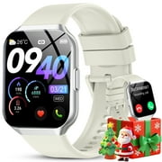 TIKLAND Smart Watch Fits for Android and iPhone 1.96'' Smartwatch for Men Women 110+ Sports Modes Fitness Tracker with Answer Make Calls/Message Reminder, IP68 Waterproof for Gift (Black)