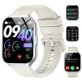 thumbnail image 1 of Smart Watch Fits for Android and iPhone 1.96'' Smartwatch for Men Women 110+ Sports Modes Fitness Tracker with Answer Make Calls/Message Reminder, IP68 Waterproof for Gift (White）, 1 of 8