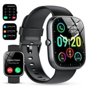 TIKLAND Smart Watch for Android and iPhone, IP68 Waterproof Smartwatch for Women Men 100+ Sports Modes 1.91-inch Fitness Tracker, Smart Watch with Bluetooth Call(Answer/Make Calls), for Gift Black