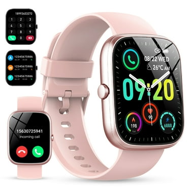 Smart Watch Fits for Android and iPhone, IP68 Waterproof Smartwatch for Women Men 100  Sports Modes 1.91-inch Fitness Tracker, Smart Watch with Bluetooth Call(Answer/Make Calls), for Gift Pink