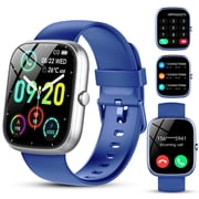 Smart Watch Fits for Android and IPhone, IP68 Waterproof Smartwatch for Women Men 120 Sports Modes 1.91-inch Fitness Tracker, Smart Watch with Bluetooth CallAnswer/Make Calls, for Gift Blue