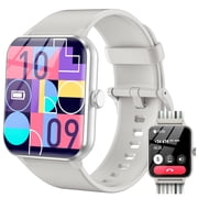 IOWODO Smart Watch for Women, 1.85 HD Bluetooth Calling Fitness Tracker, AI Voice, 100 Sports Modes, Digital Watch for Android & iPhone, Grey