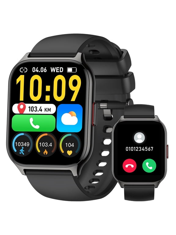 Smart Watch for Android and iPhone, TIGRADE Answer/Make Call Smartwatch for Men Women Waterproof, 23 Sport Modes, Fitness Activity Tracker, Heart Rate
