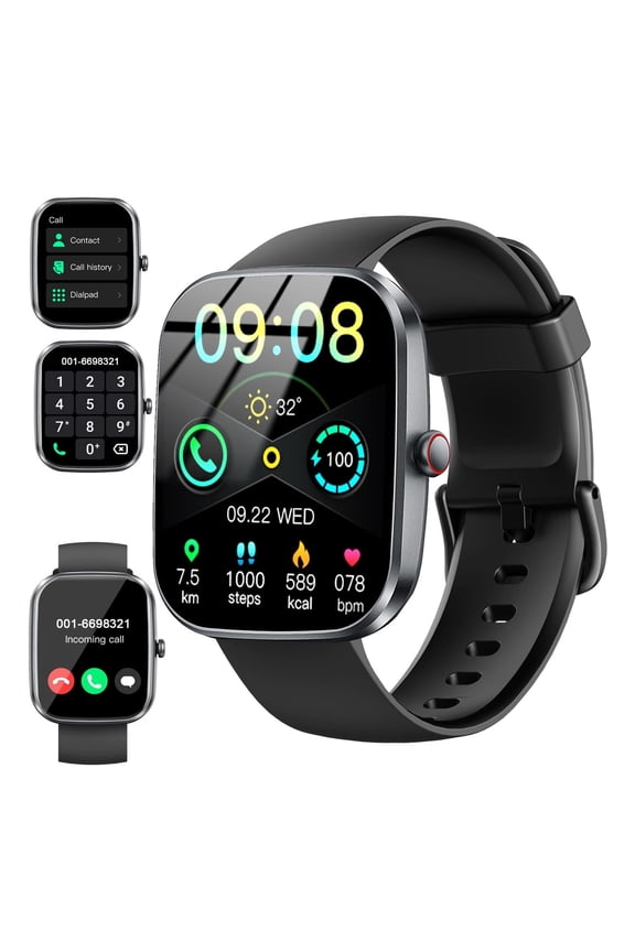 Smart Watch(Answer/Make Call), 1.91" Smartwatch for Men Women,2025 Fitness Watch with 110+ Sport Modes, Fitness Activity Tracke with Pedometer/Sleep Monitor/Heart Rate/IP68 Waterproof,for Android iOS