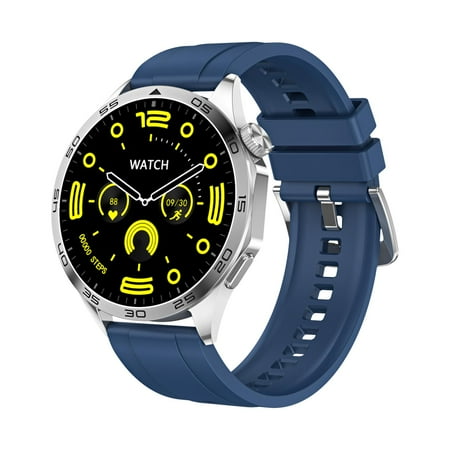 Hylandon Smart Watch(Answer/Make Call/Messer)For Android and iPhone,AI Dial ,Multiple Motion Modes,Calorie Tracking Smart watch Silicone Blue