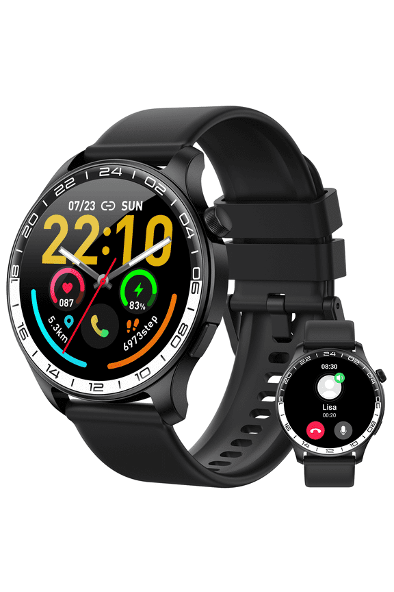 Smart Watch(Answer/Make Call/Message Reminder) for Men Women, 1.43" Fitness Activity Tracker with 110+ Sport Modes, Step Tracker, Pedometer, IP68 Waterproof Smartwatch for Android and iPhone