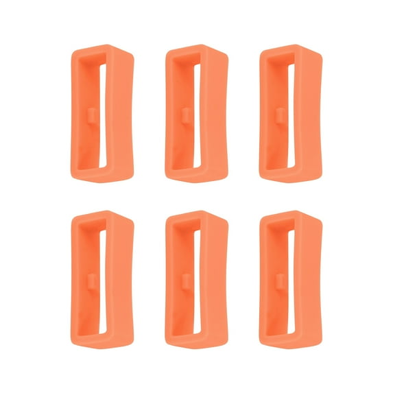 Smart Watch Band Fixing Rings, 6PCS Watch Strap Loop Fastener Rings Rubber Watch Clasp 20mm, Rings Replacement for Smartwatch Accessories